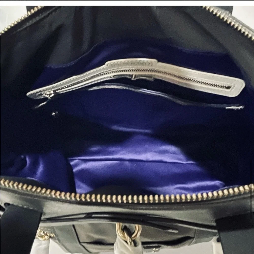 NWOT Gray Henri Bendel Jetsetter Convertible Nylon & Leather Backpack DUST BAG! - Picture 10 of 11